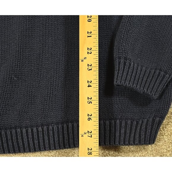 Covington Sweater Fair Isle Quarter Zip Cotton Snowflake Ski Winter Blue Men XL - Picture 3 of 10